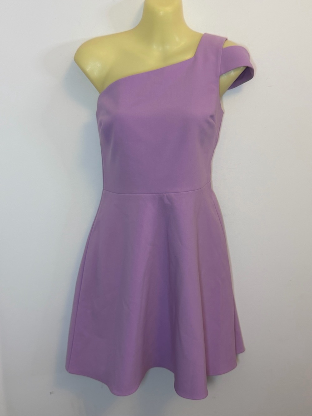 Likely One-Shoulder Lilac Fit-and-Flare Montgomery Dress